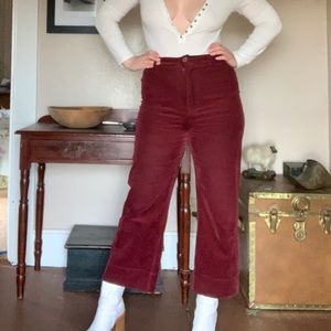 Apiece Apart Burgundy Corduroy Pants